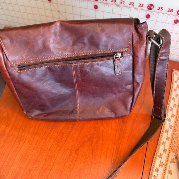 Gorgeous Jack Georges crossbody bag, all leather, brown. - Picture 3 of 7